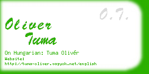 oliver tuma business card